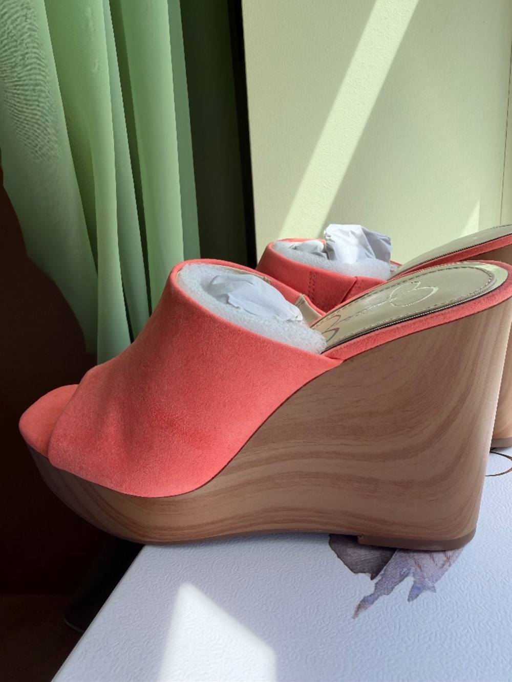 New n the box women peach sherbet Jessica Simpson SHANTELLE size 8